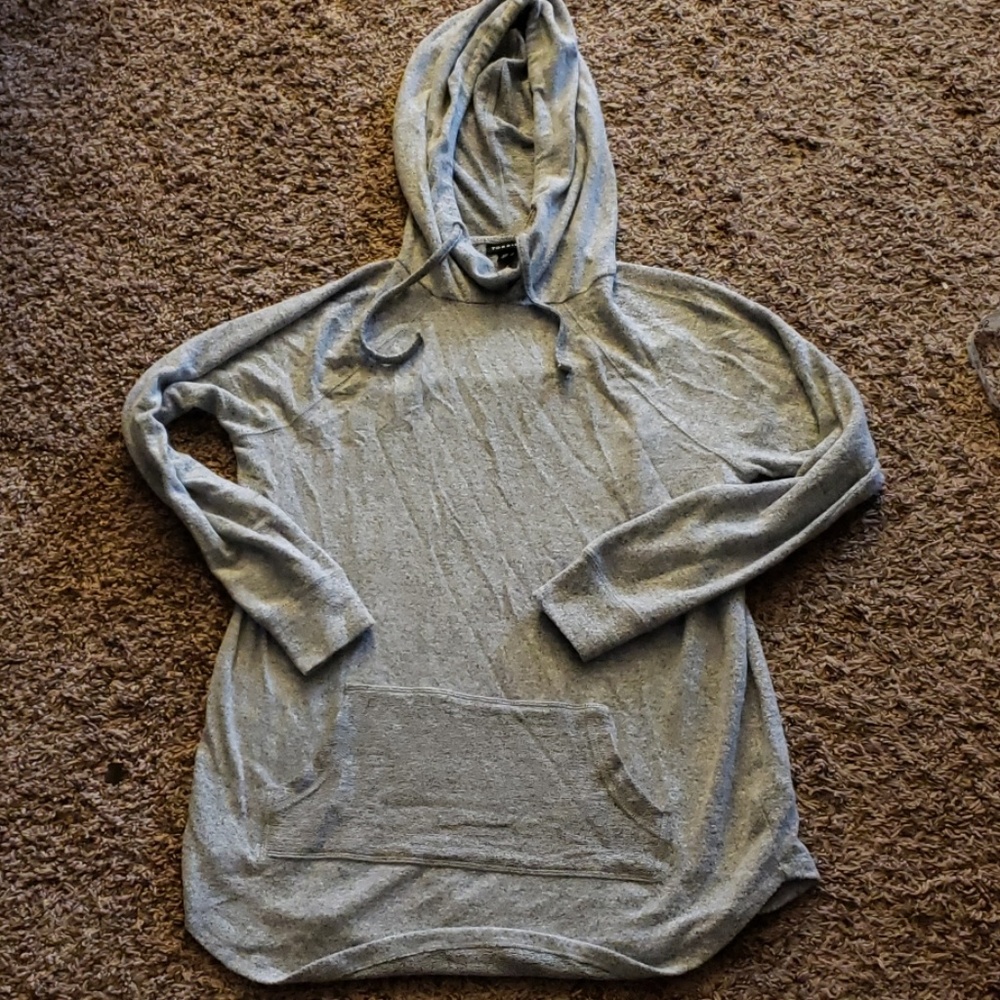 Torrid 00 plus size gray soft hooded sweater shirt